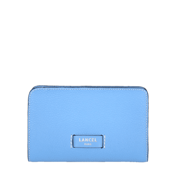 Portefeuille compact zippé Ninon de Lancel Bleu glacier