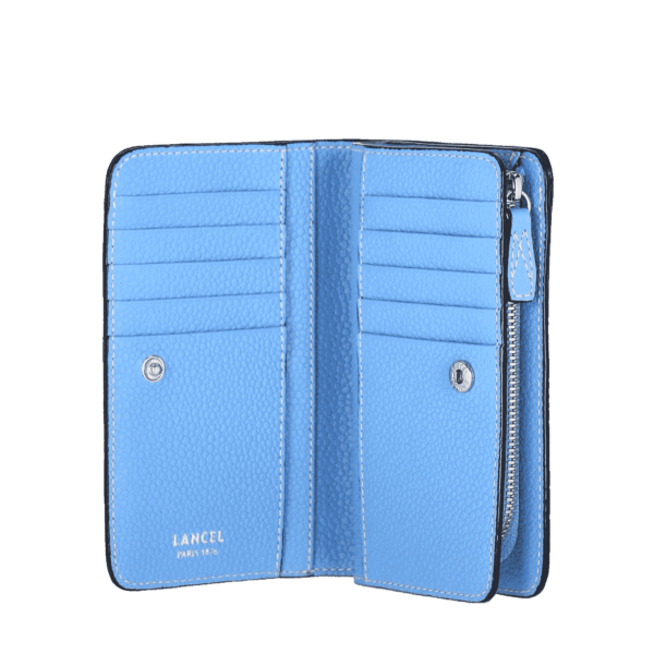Portefeuille compact zippé Ninon de Lancel Bleu glacier – Image 4